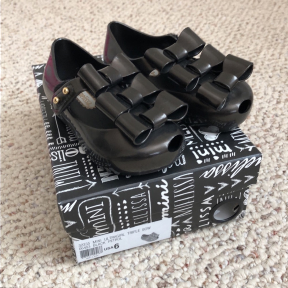 Mini Melissa Black Mary Jane Dress Shoe Toddler 6